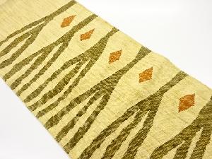 抽象横段模様織出し名古屋帯